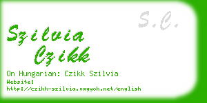 szilvia czikk business card